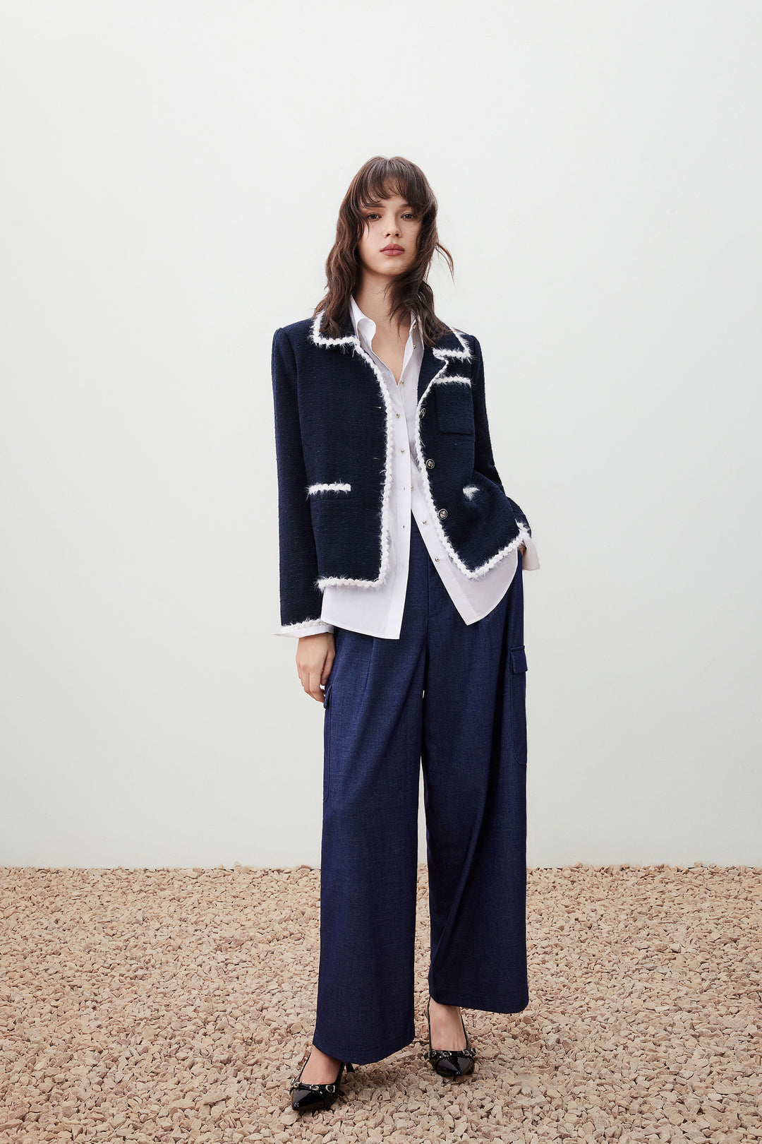 恤衫領長袖休閒外套