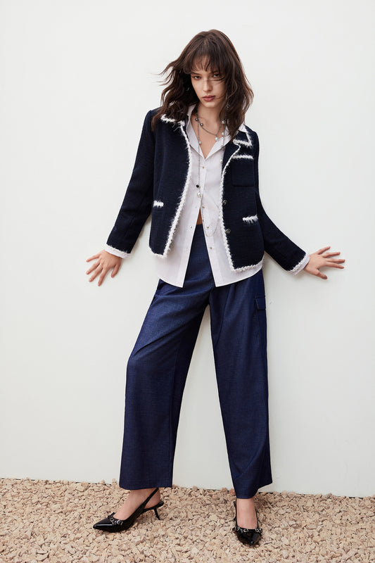 Shirt Neck Long Sleeve Jacket