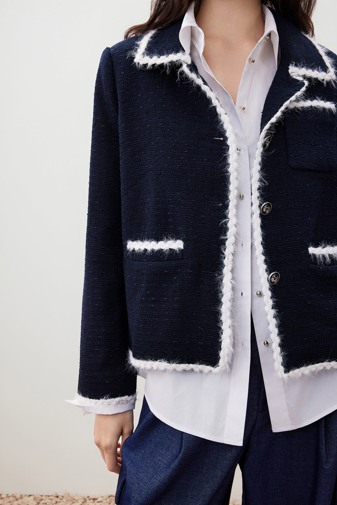 恤衫領長袖休閒外套