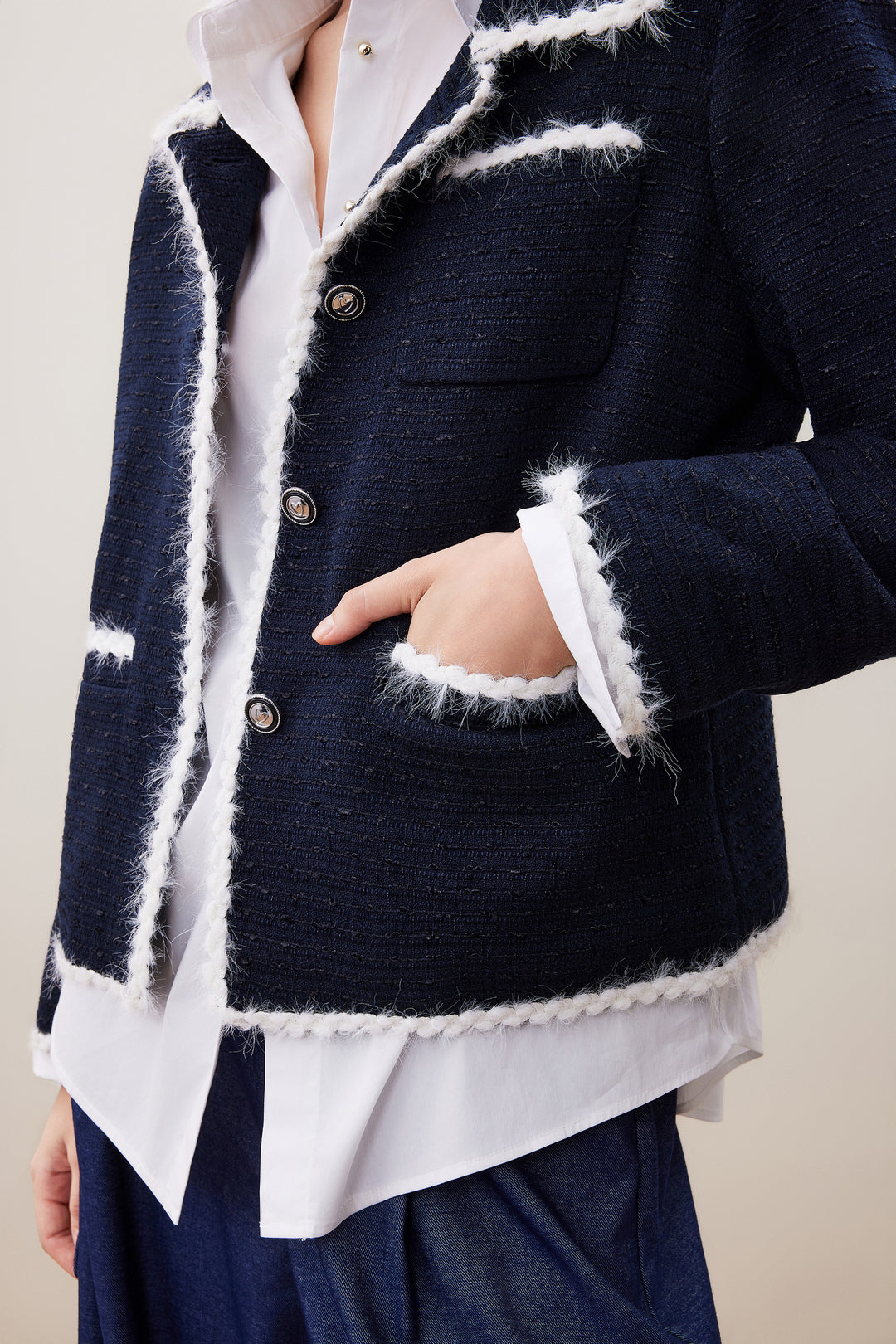 恤衫領長袖休閒外套