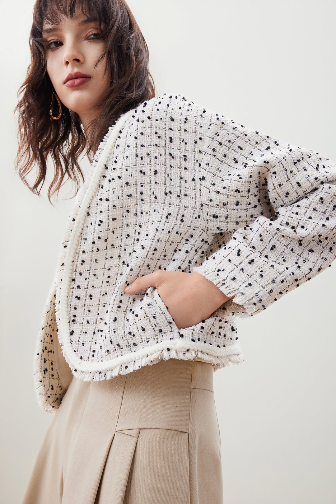 G2000 WOMAN-collarless-long-sleeve-jacket-56285010-White