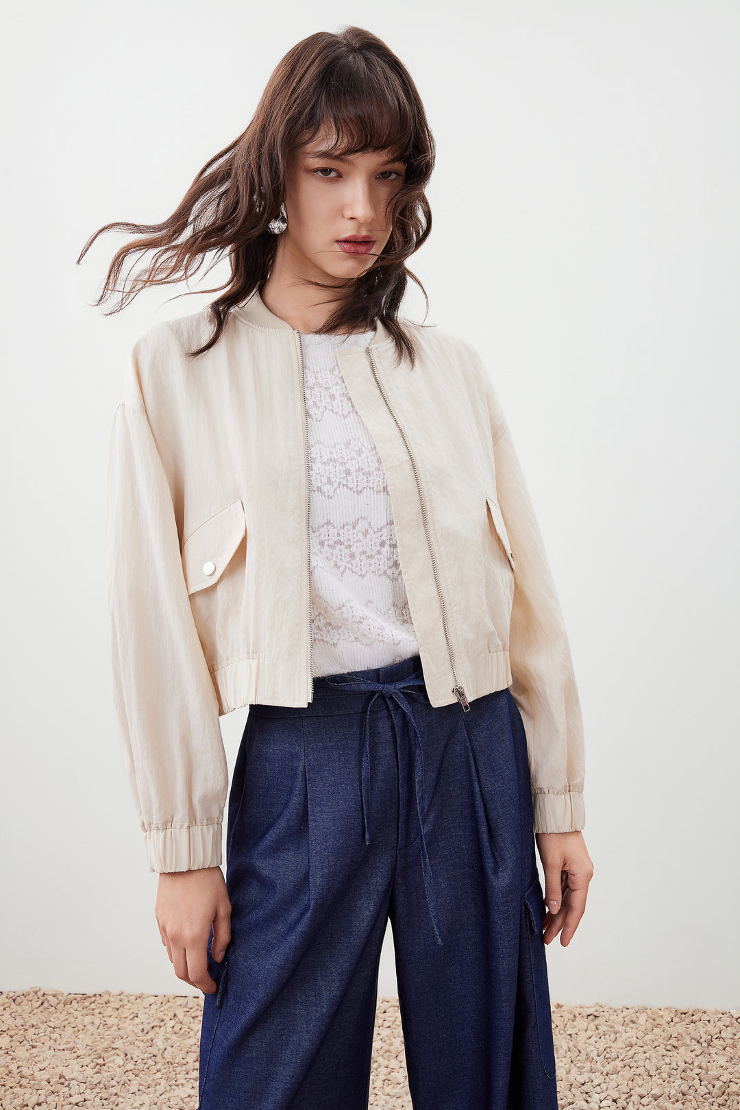 G2000 WOMAN-collarless-long-sleeve-jacket-56287040-Beige