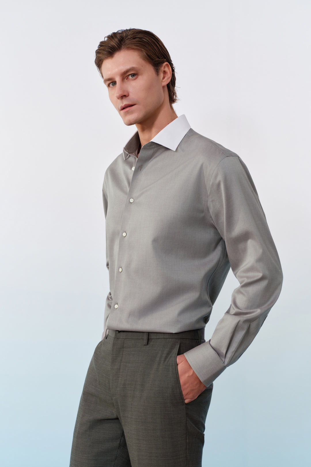 BLAACK MAN-blaack-non-iron-long-sleeve-dress-shirt-56421301-Grey
