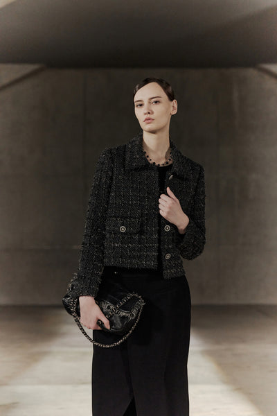 BLAACK WOMAN-blaack-round-neck-long-sleeve-jacket-56984050-Grey