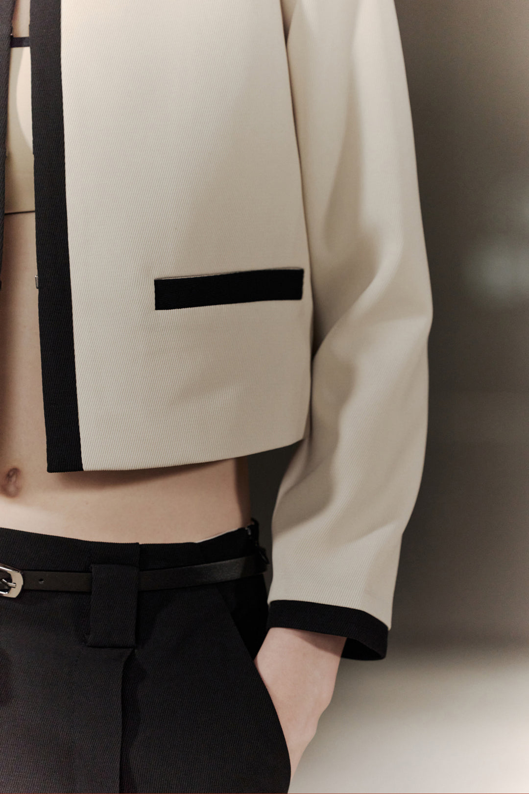 BLAACK | 撞色領長袖休閒外套