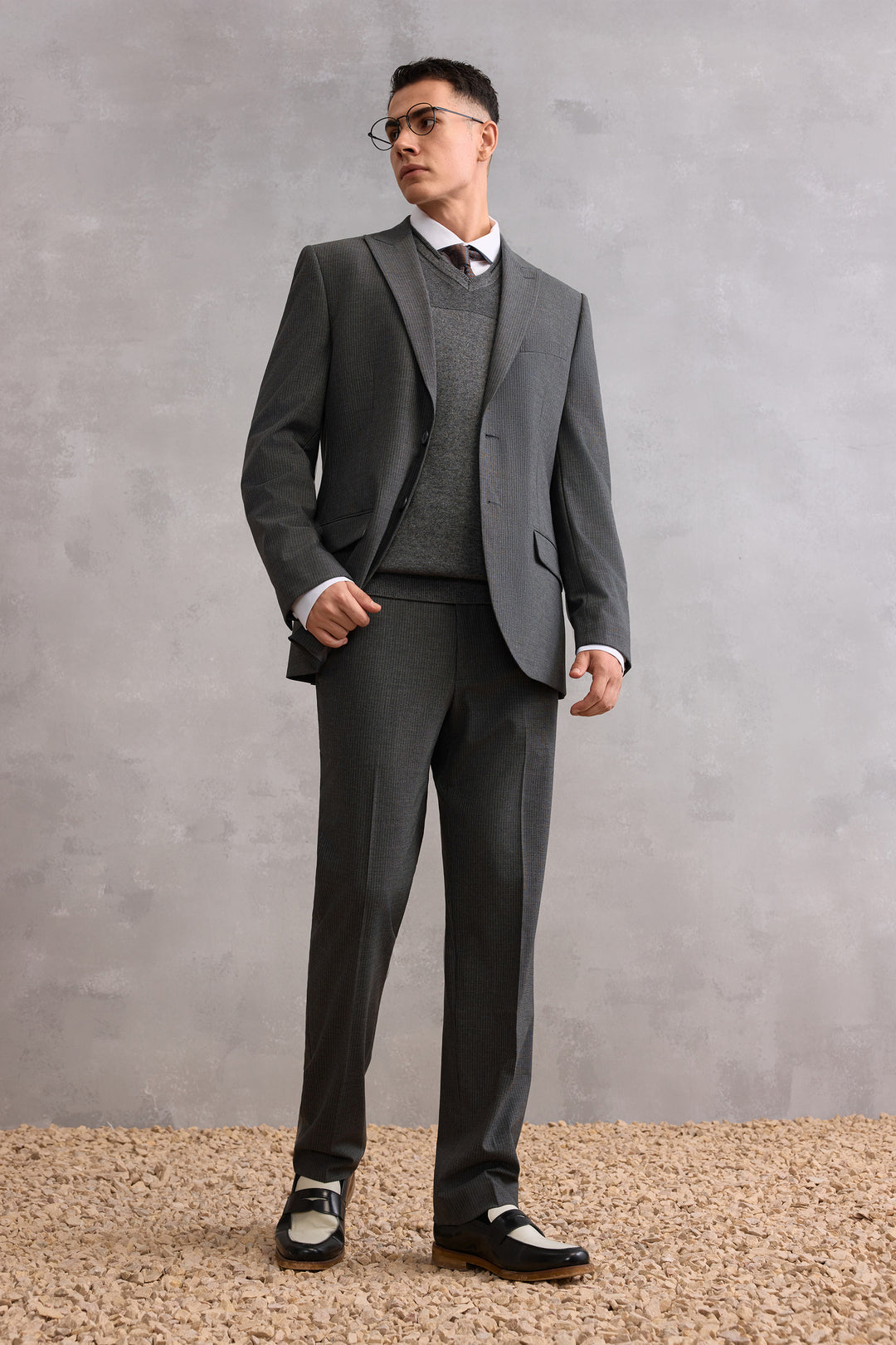 Stripe 套裝西裝外套