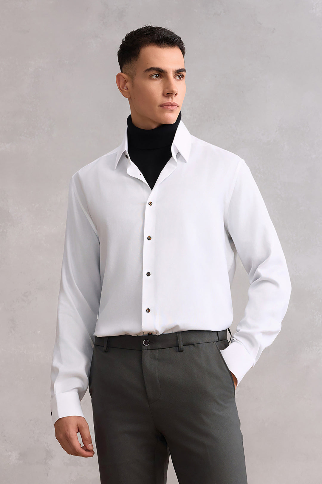 G2000 MAN-non-iron-long-sleeve-dress-shirt-58120412-White