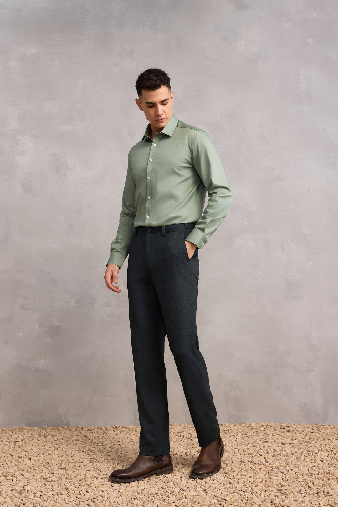 Pure Cotton 長袖商務恤衫