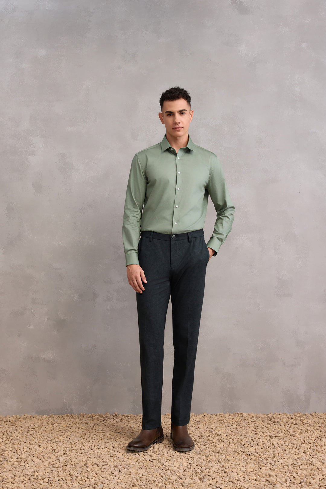 Pure Cotton 長袖商務恤衫