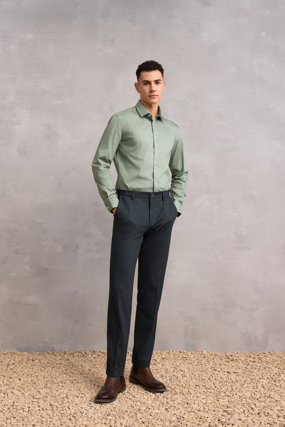 Pure Cotton 長袖商務恤衫