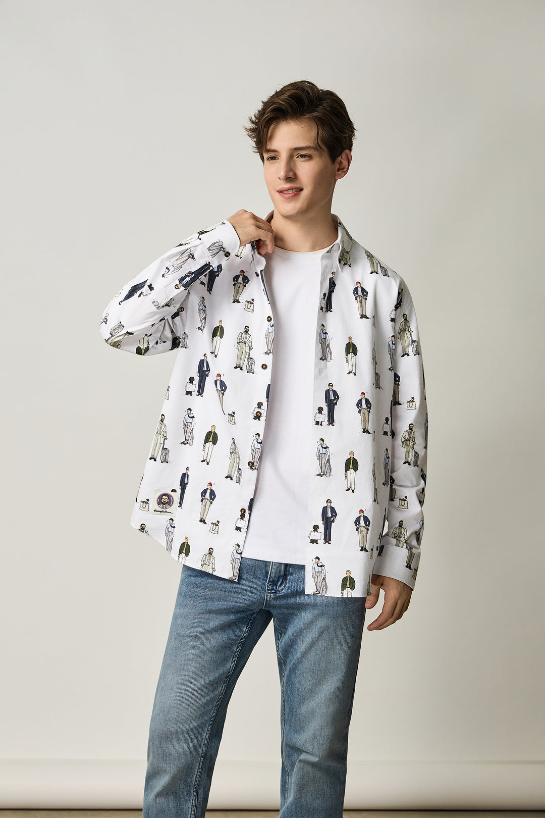 G2000 MAN-wrinkle-free-long-sleeve-casual-shirt-58120998-White