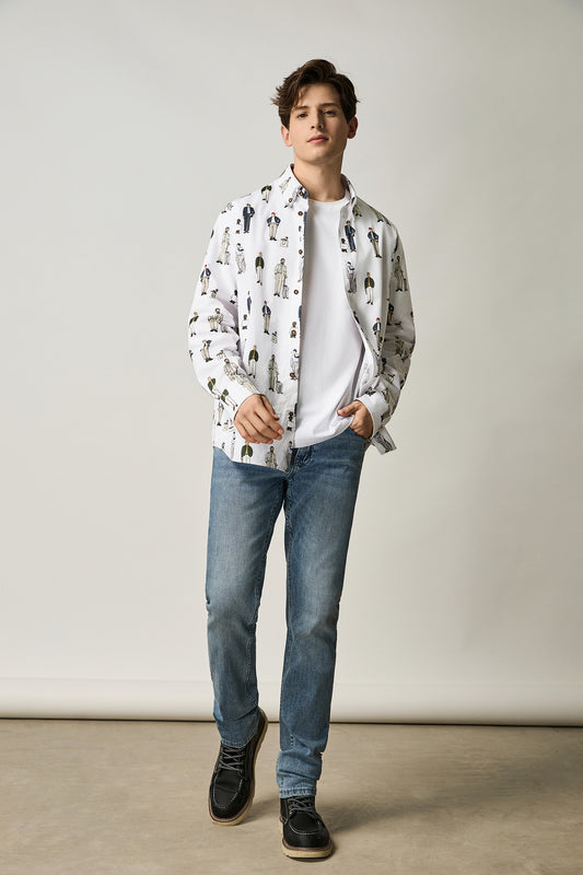 G2000 X Rodrigo Saldana Wrinkle Free 長袖休閒恤衫