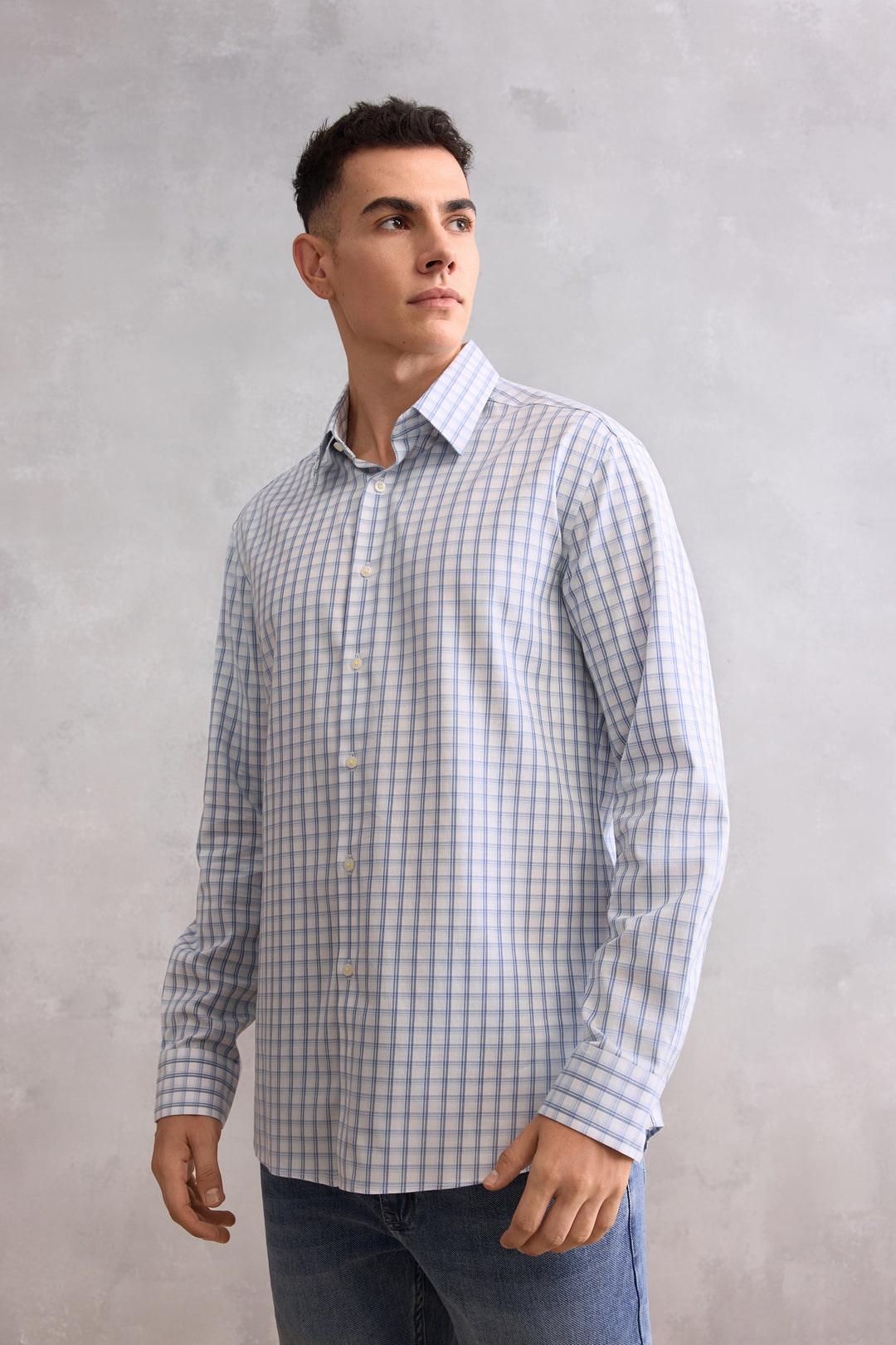 G2000 MAN-non-iron-long-sleeve-dress-shirt-58121352-Blue