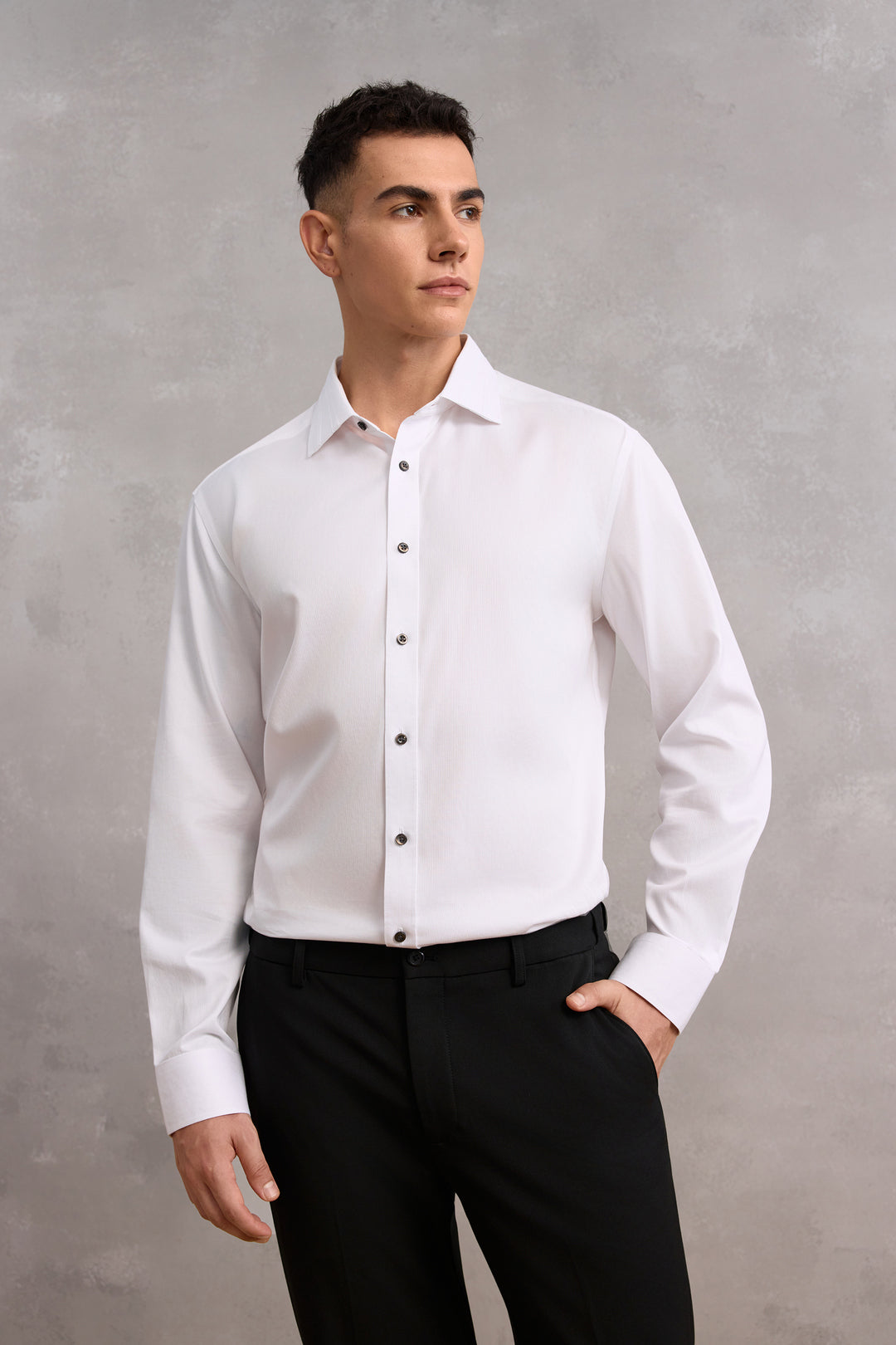 G2000 MAN-non-iron-long-sleeve-dress-shirt-58121792-White