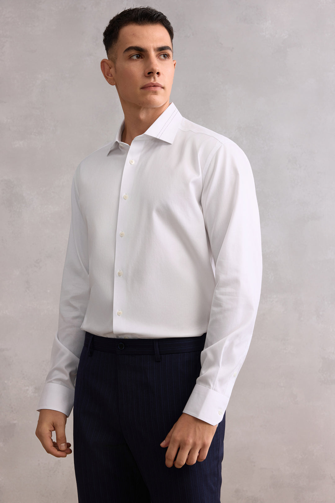 G2000 MAN-non-iron-long-sleeve-dress-shirt-58121802-White