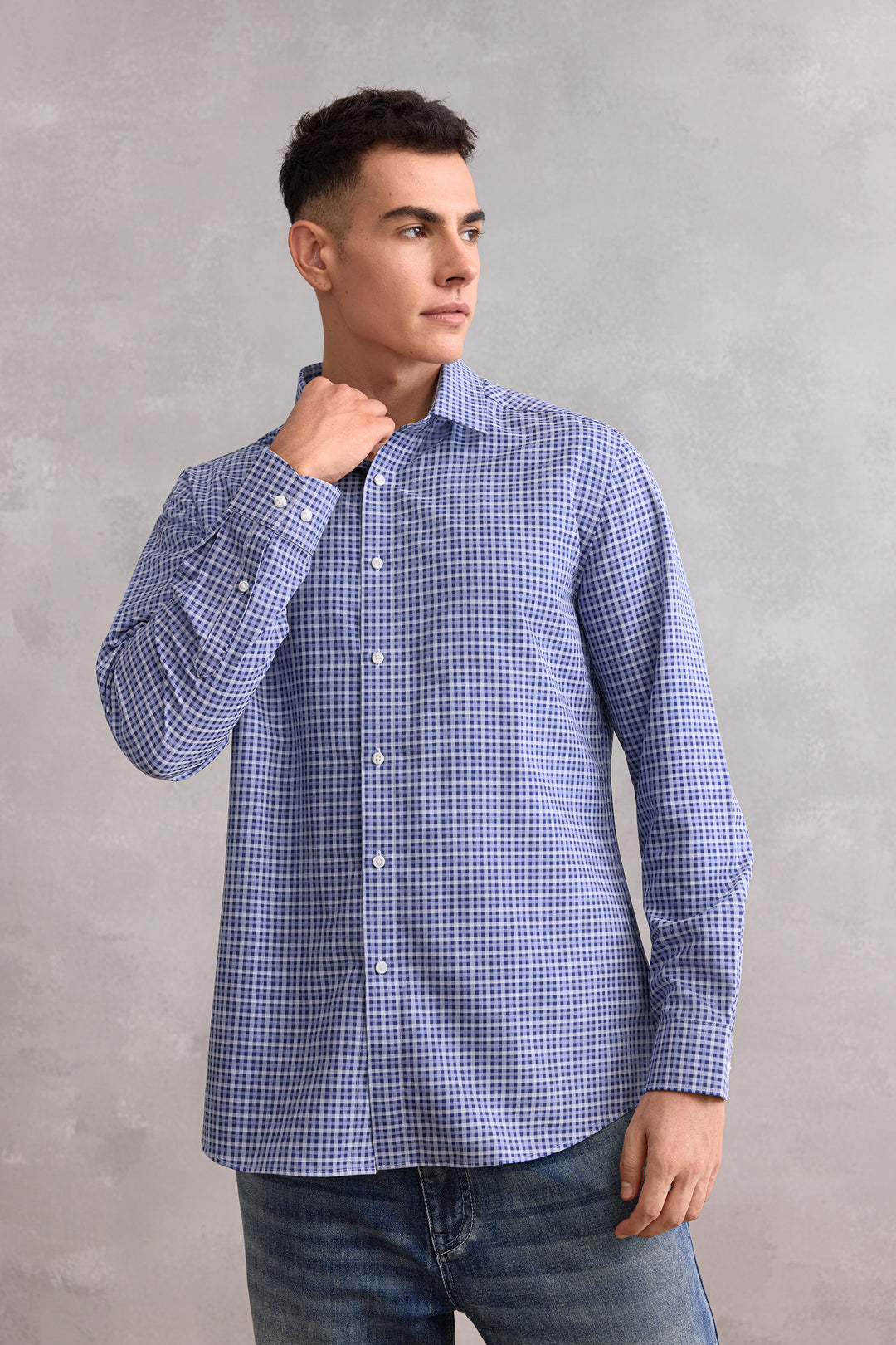 G2000 MAN-non-iron-long-sleeve-dress-shirt-58122232-Blue
