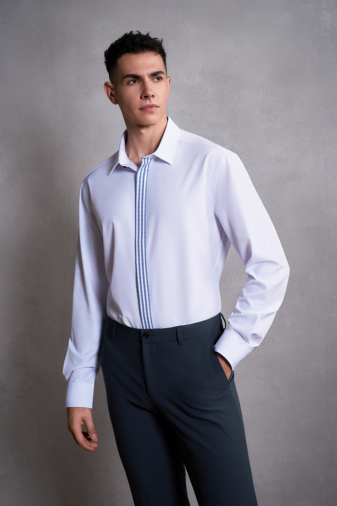 G2000 MAN-non-iron-long-sleeve-dress-shirt-58123372-White