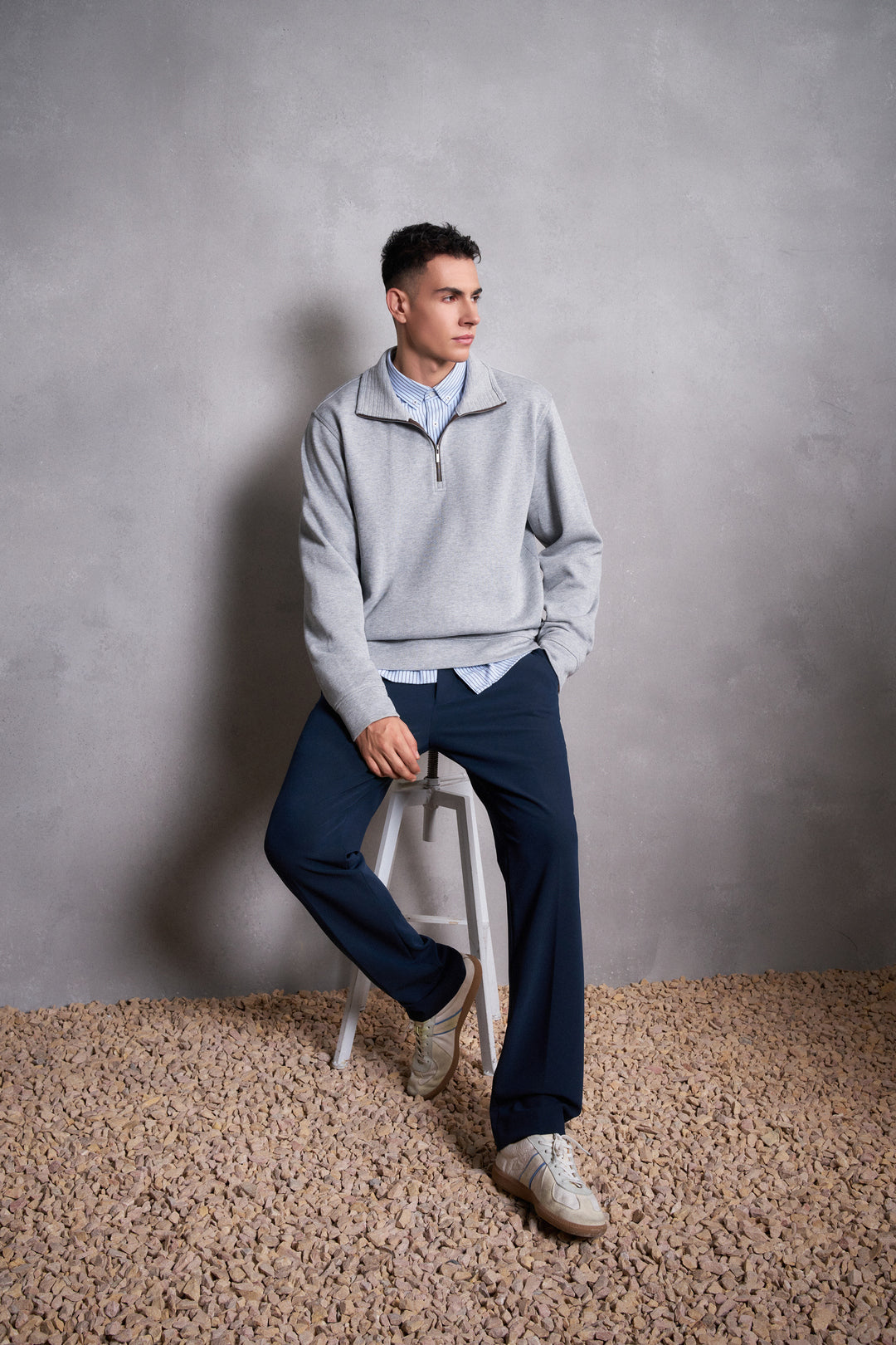 Pure Cotton Long-Sleeve Casual T-Shirt