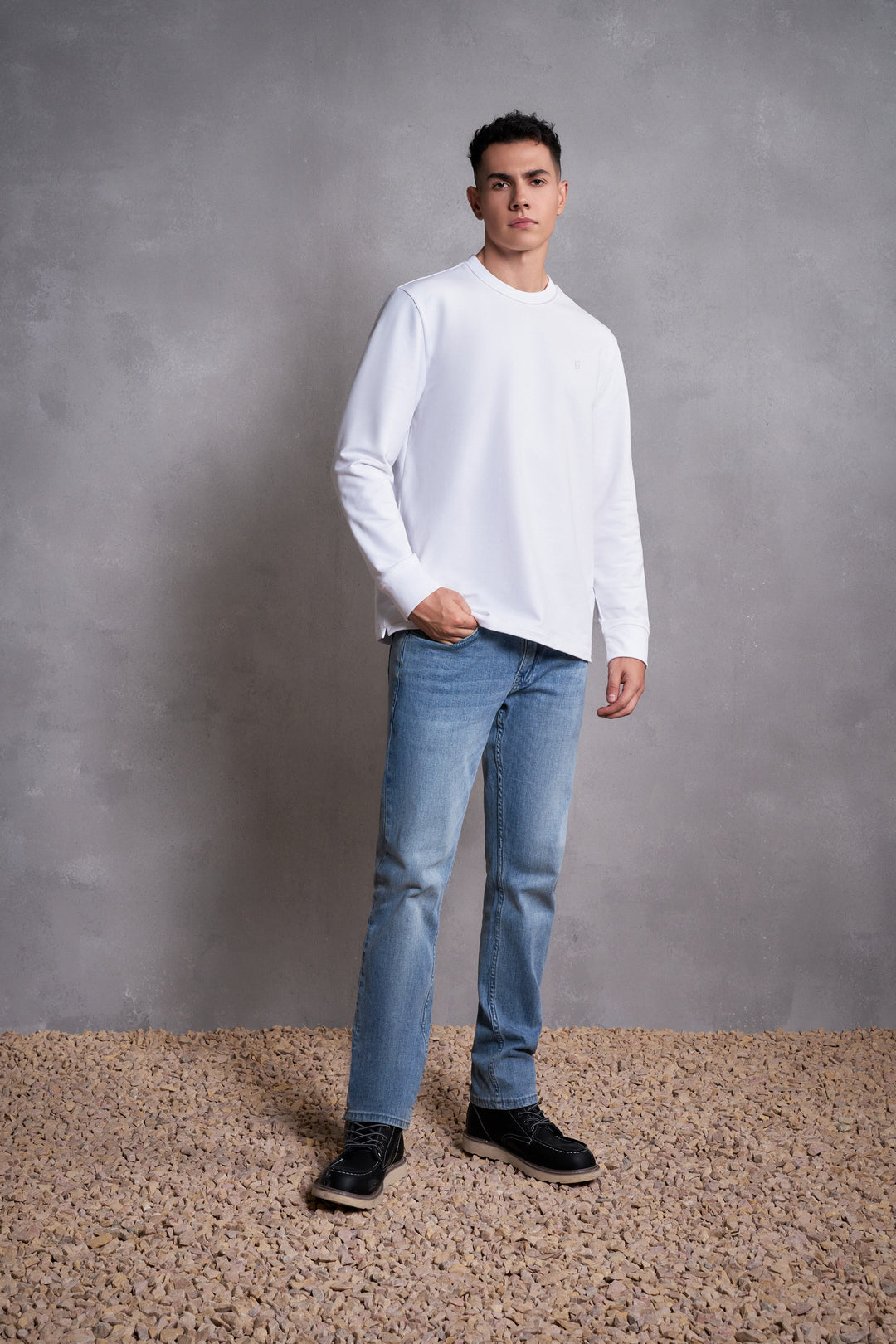 High-Crew 長袖休閒T恤