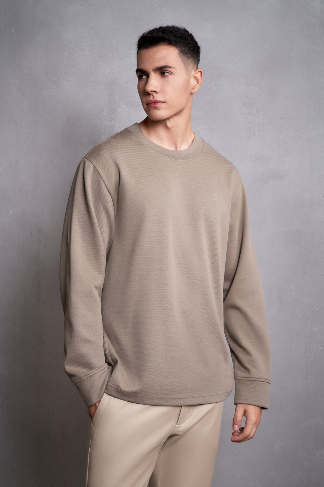 G2000 MAN-cotton-blend-long-sleeve-casual-t-shirt-58141021-Beige