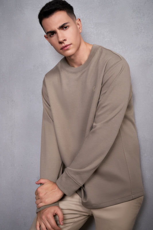 Jacquard 長袖休閒T恤