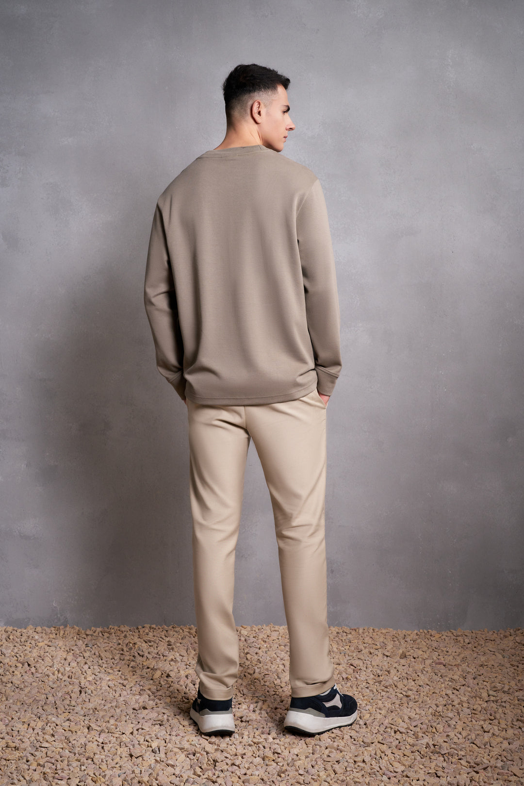 Jacquard 長袖休閒T恤