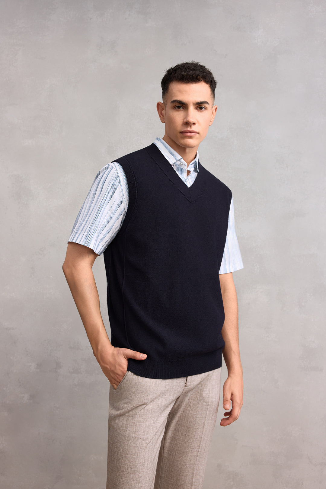 G2000 MAN-polyester-blend-vest-58173022-Blue