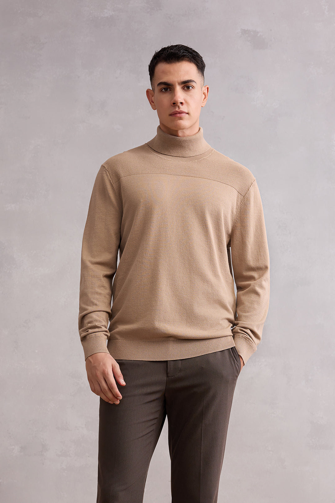 G2000 MAN-polyester-blend-knit-sweater-58173043-Beige
