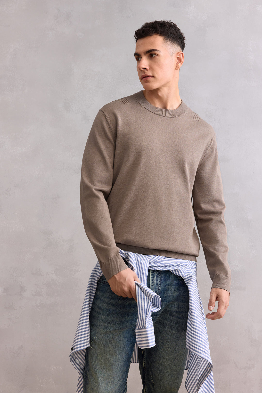 G2000 MAN-polyester-blend-knit-sweater-58173053-Beige