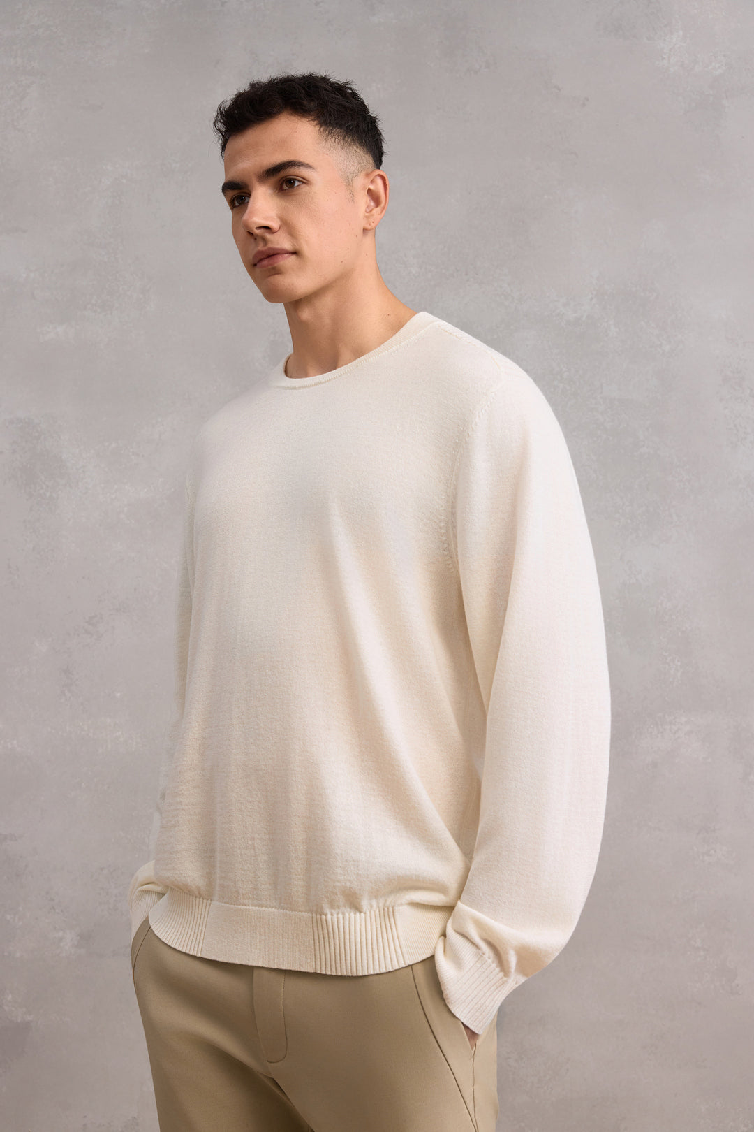 G2000 MAN-wool-blend-knit-sweater-58175082-White
