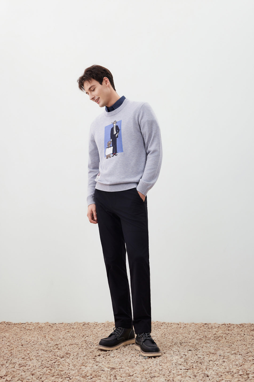 G2000 X Rodrigo Saldana Crew Neck Knit Sweater