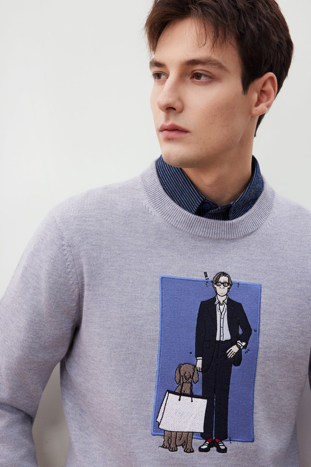 G2000 X Rodrigo Saldana Crew Neck Knit Sweater