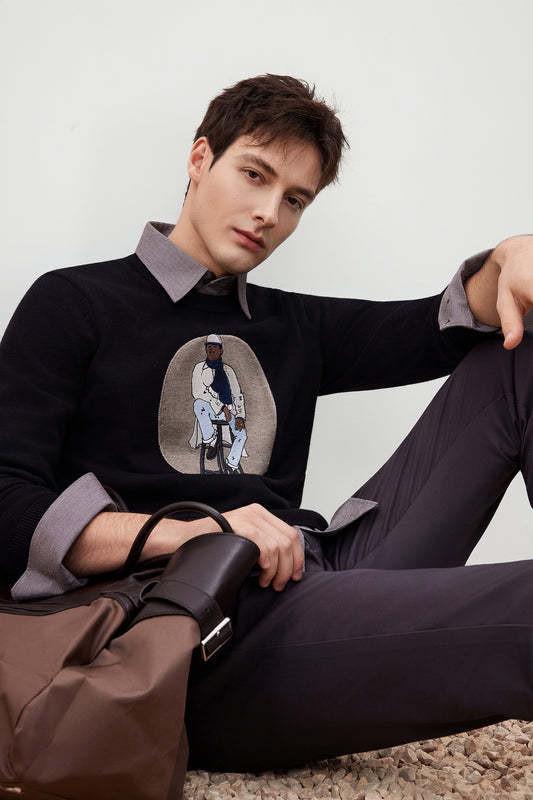 G2000 MAN-nylon-blend-knit-sweater-58177813-Black