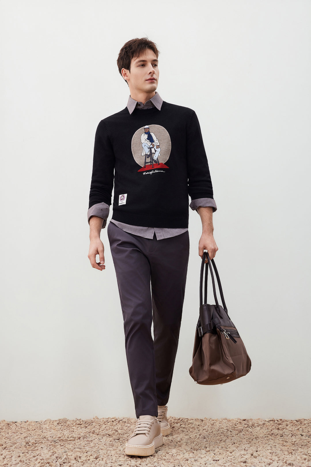 G2000 X Rodrigo Saldana Crew Neck Knit Sweater