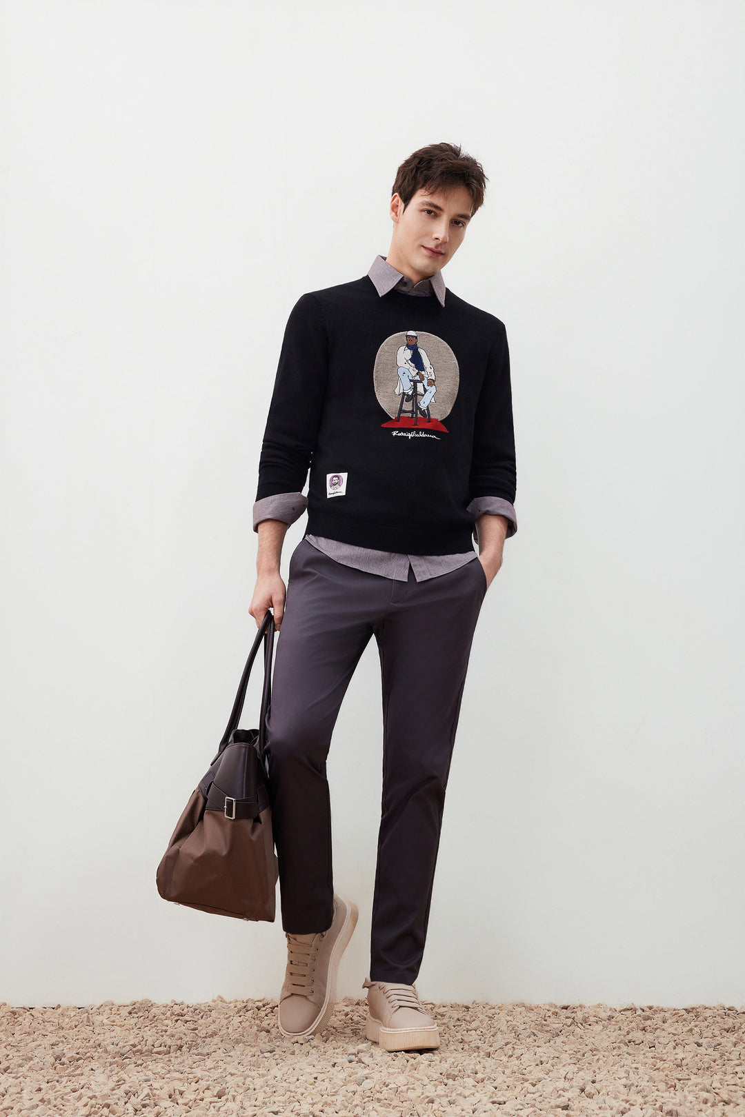 G2000 X Rodrigo Saldana Crew Neck Knit Sweater