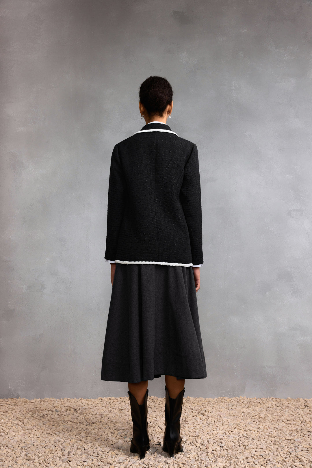 Notch Lapel Long Sleeve Blazer