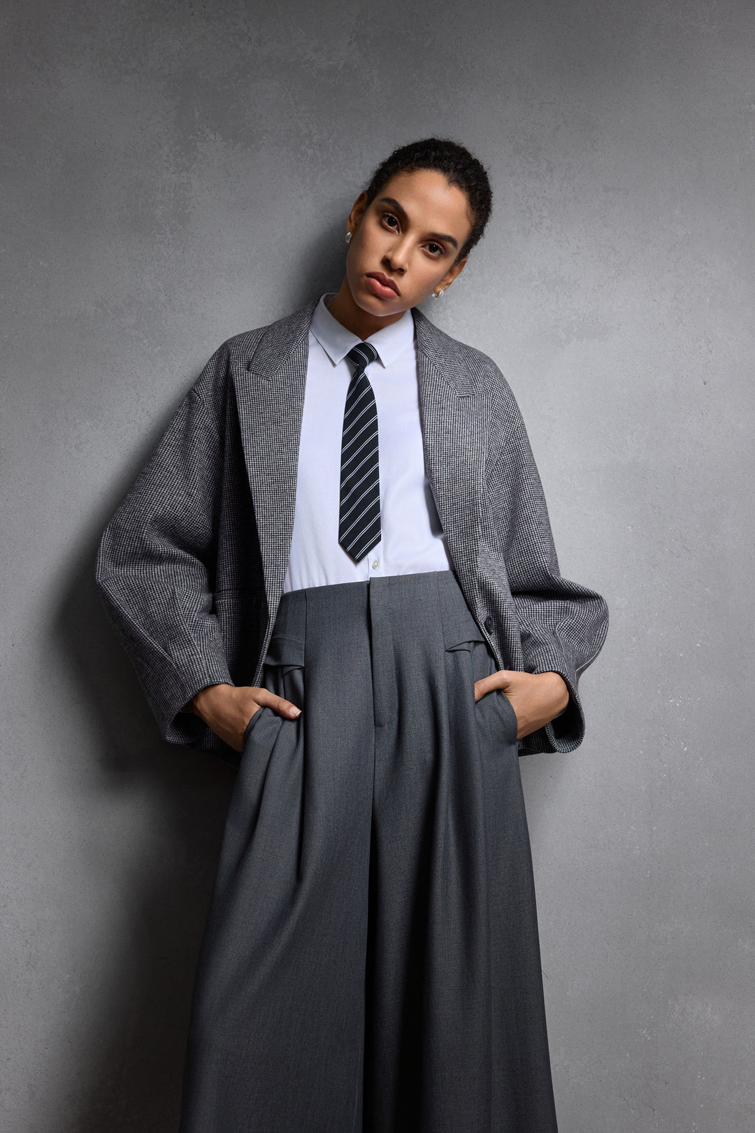 劍領泡泡袖獨立西裝外套