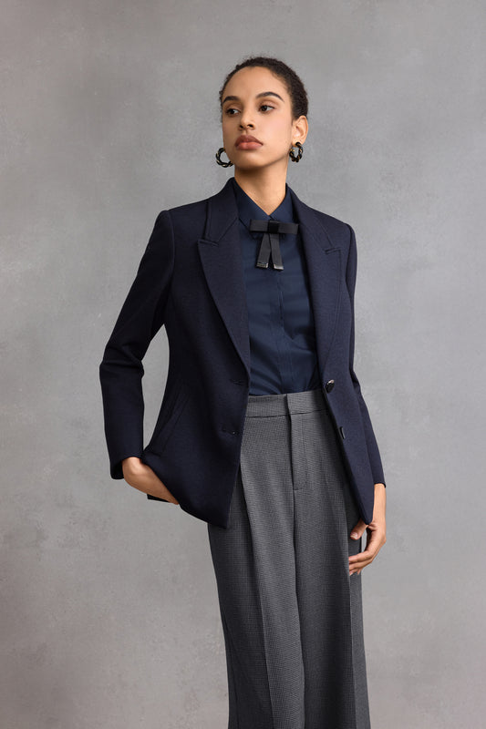 G2000 WOMAN-peak-lapel-long-sleeve-blazer-58215663-Blue