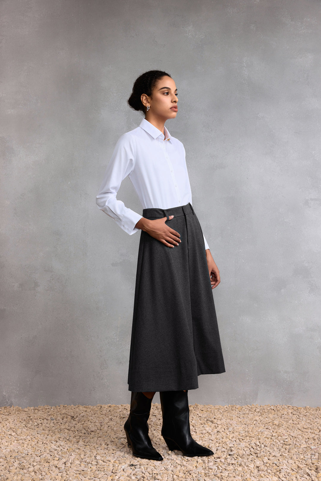 Modal 恤衫領長袖商務恤衫