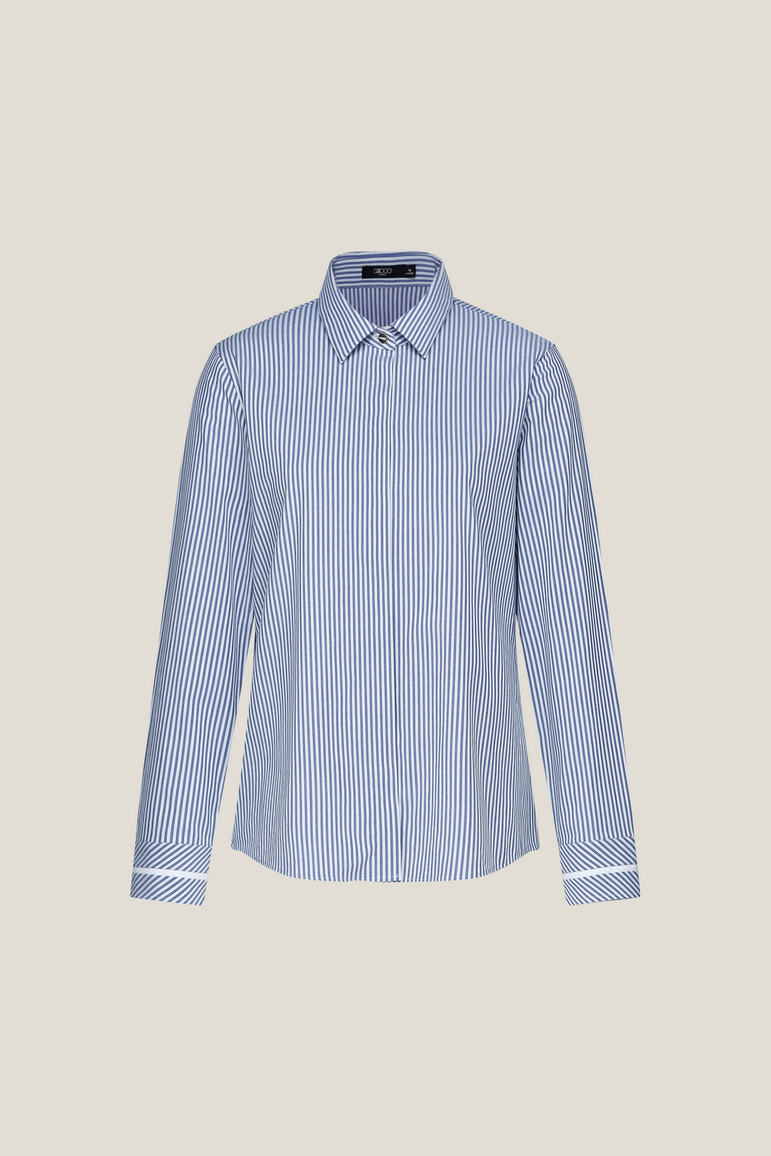 G2000 WOMAN-modal-shirt-neck-long-sleeve-dress-shirt-58221073-Blue