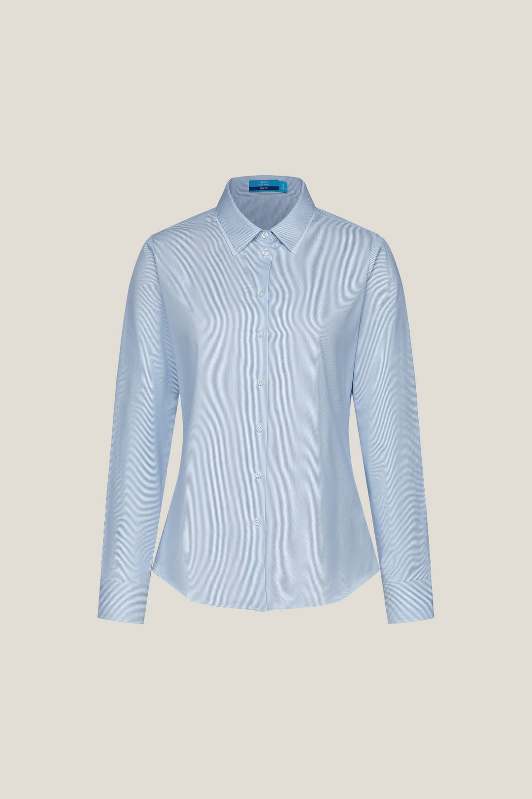 G2000 WOMAN-non-iron-shirt-neck-long-sleeve-dress-shirt-58221093-Blue