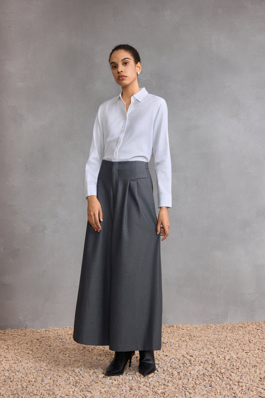 Non-Iron 恤衫領長袖商務恤衫(配可拆卸領帶)