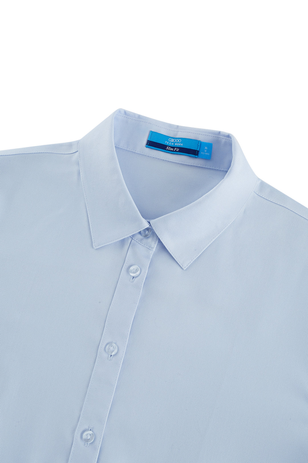 Non-Iron 恤衫領長袖商務恤衫(配可拆卸領帶)