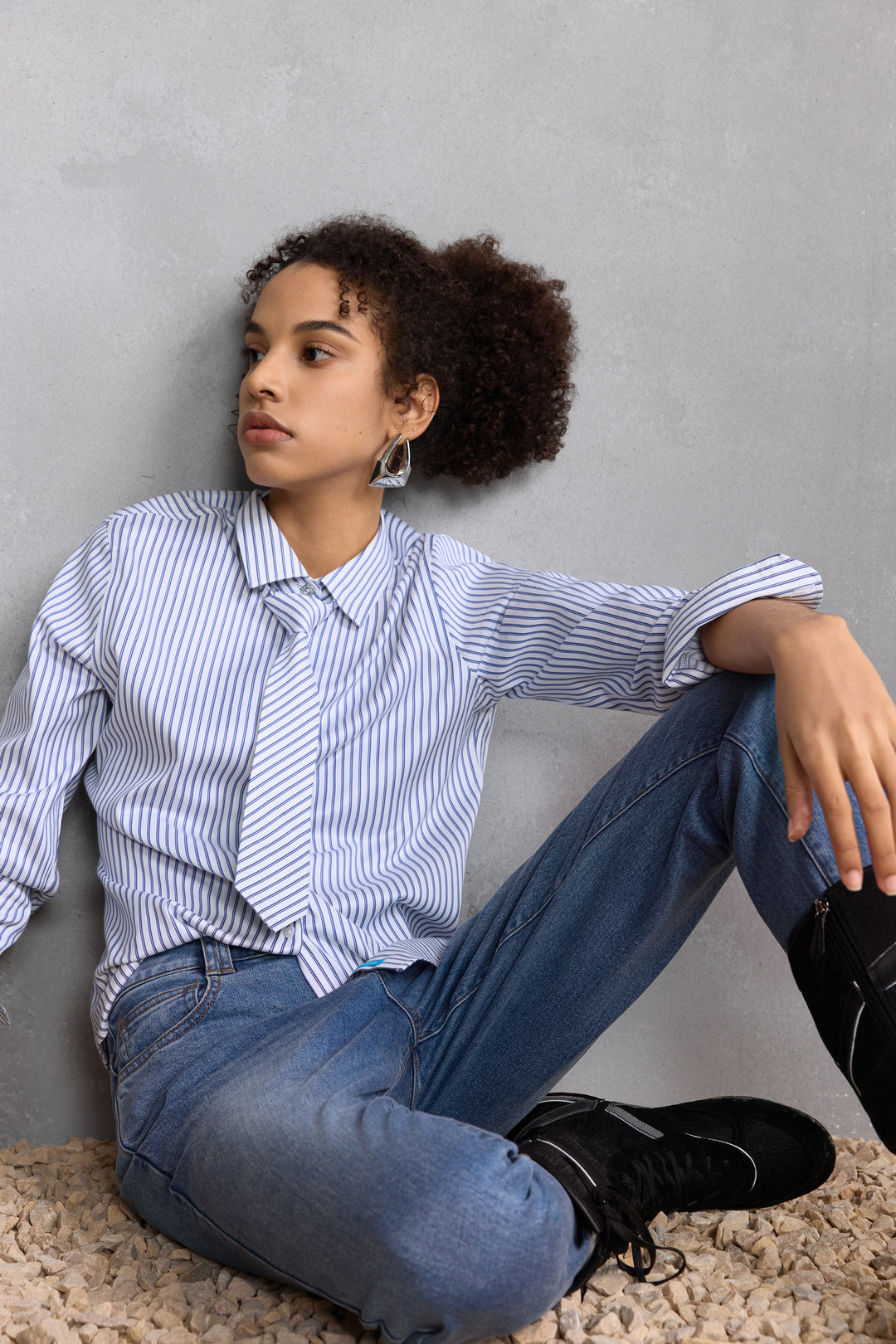 Non-Iron 恤衫領長袖商務恤衫(配領帶)