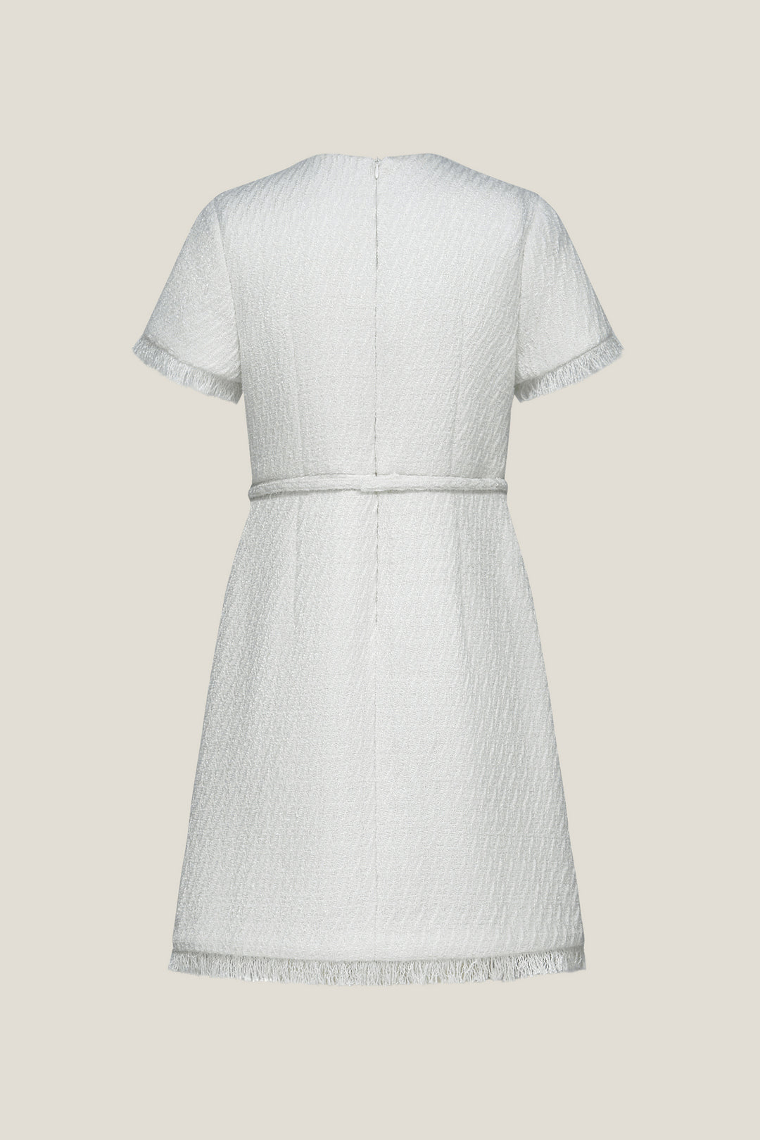 圓領短袖連身裙(配鏈條腰帶)