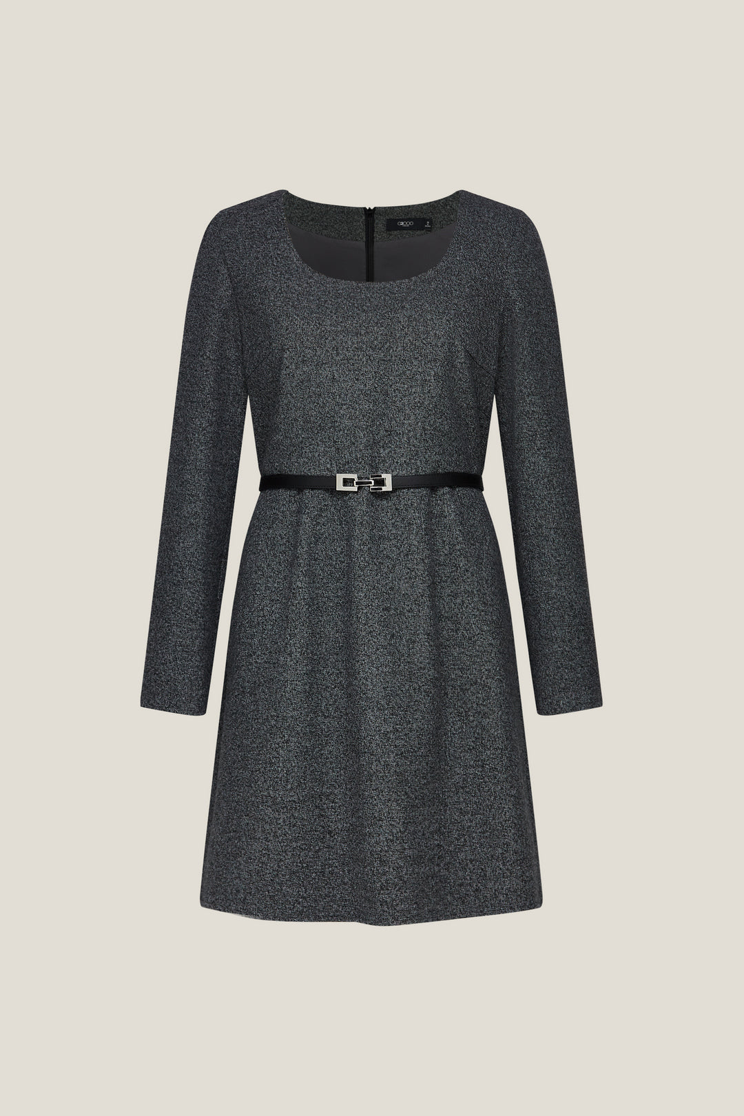 G2000 WOMAN-u-neck-long-sleeve-dress-58232002-Grey