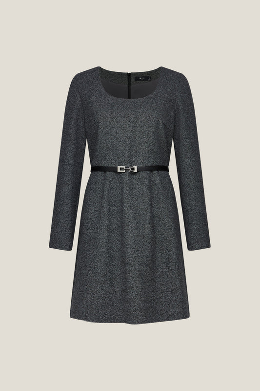 G2000 WOMAN-u-neck-long-sleeve-dress-58232002-Grey