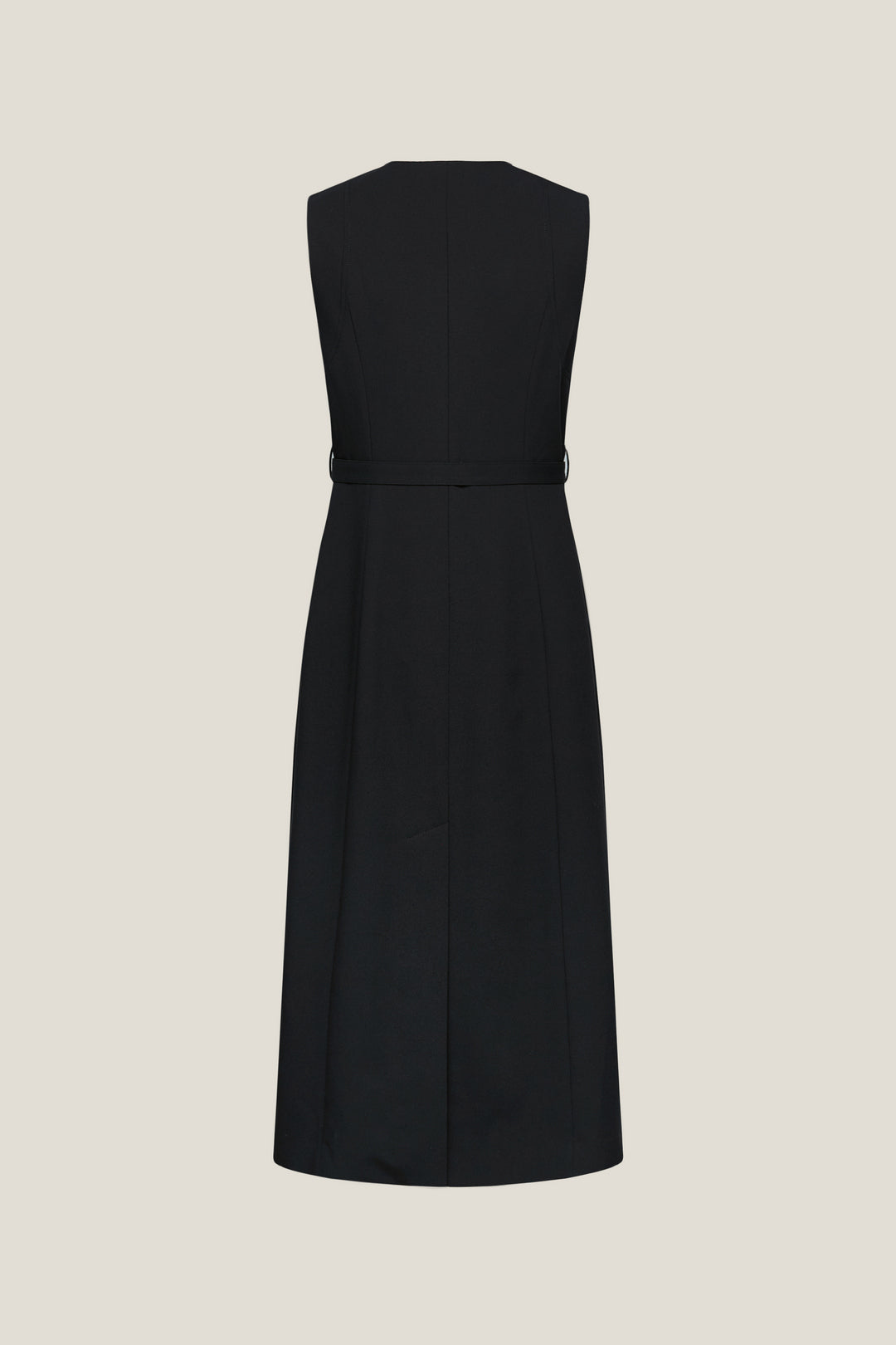 翻領無袖連身裙