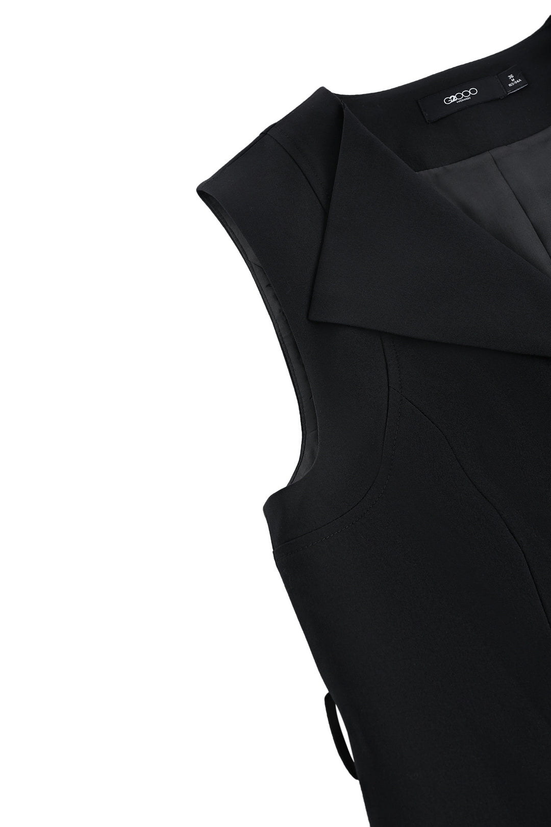 翻領無袖連身裙