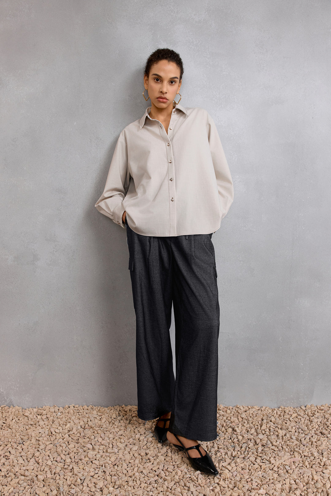 Brushed 翻領休閒恤衫